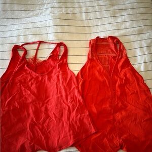 Tank tops with lace in back